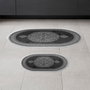 Mijölnir Juego de Alfombras de Baño Blanco y Negro